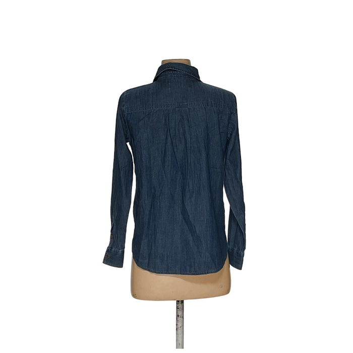 LOFT Blue Button-Up Top XSP