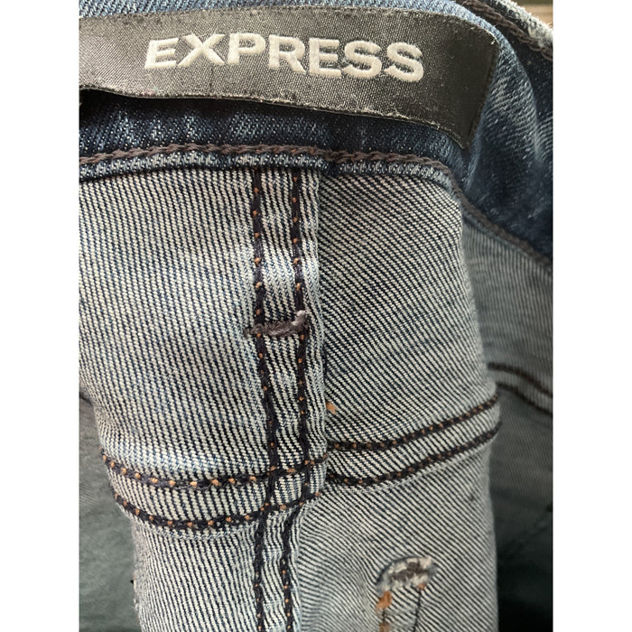 Express Women's Blue Ankle Jeans Size 8