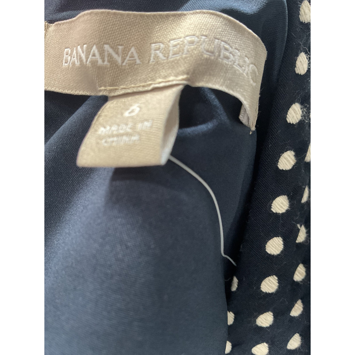 Banana Republic Blue Polka Dot Blouse