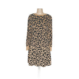 LOFT Multicolor Animal Print Sweater Dress