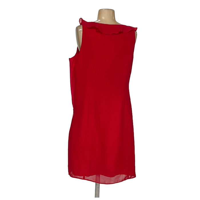 Red Adrianna Papell Shift Midi Dress - Size 8