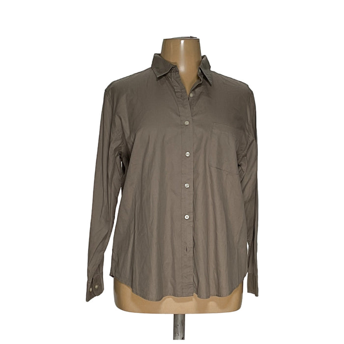 Eddie Bauer Beige Button-Up Top - 2XL