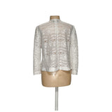 Tahari White Cotton Cardigan Sweater - Women's 16