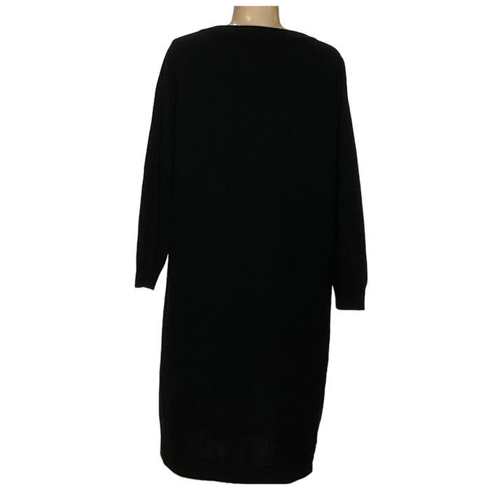 J. CREW Black Sweater Dress (Size L)