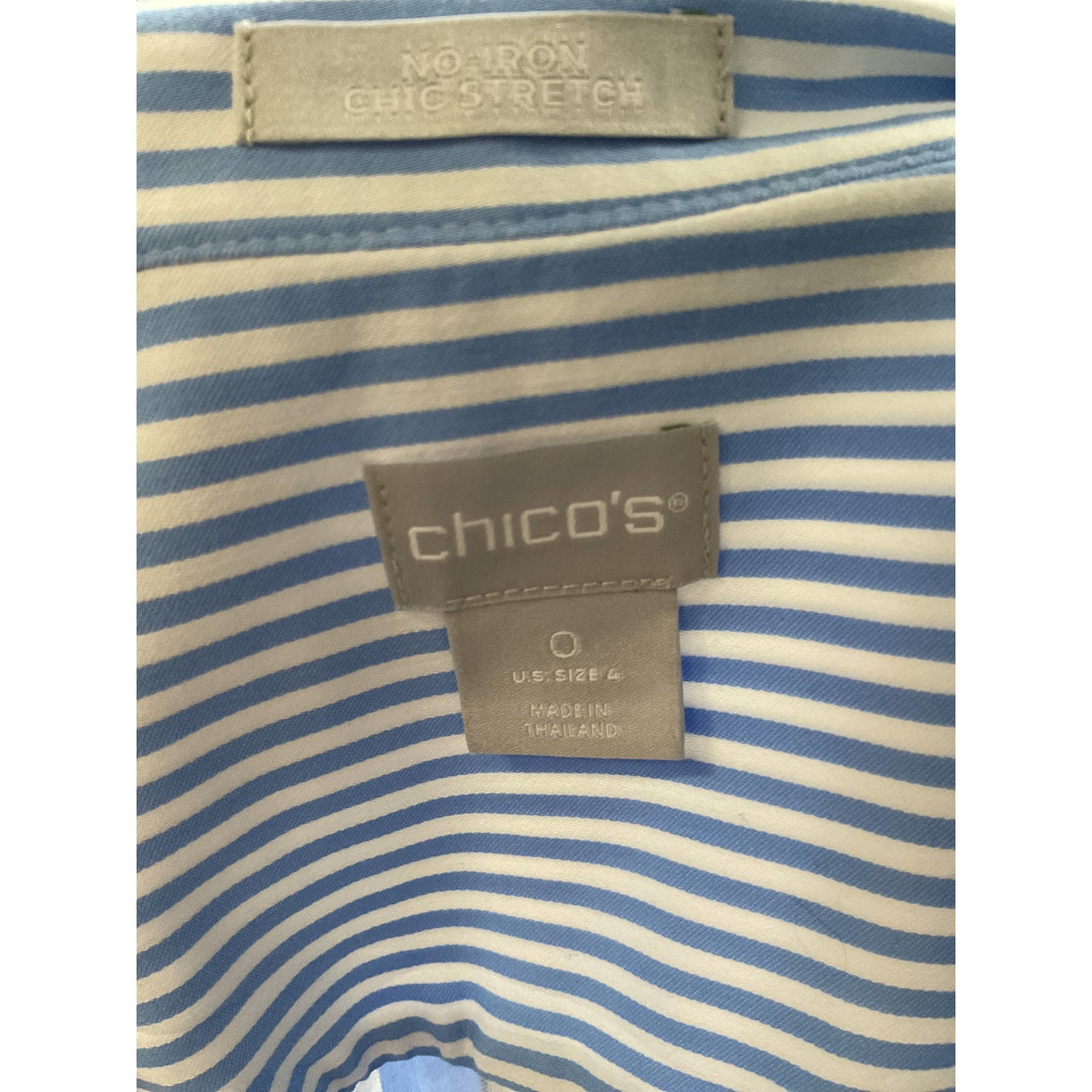 Chico's Womens Striped Button-Up