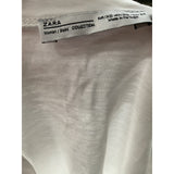 ZARA White 100% Cotton 2XS Plus Blouse