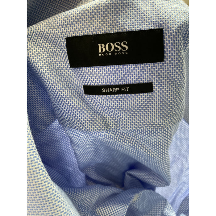 Men's HUGO BOSS Blue Cotton Dress Shirt