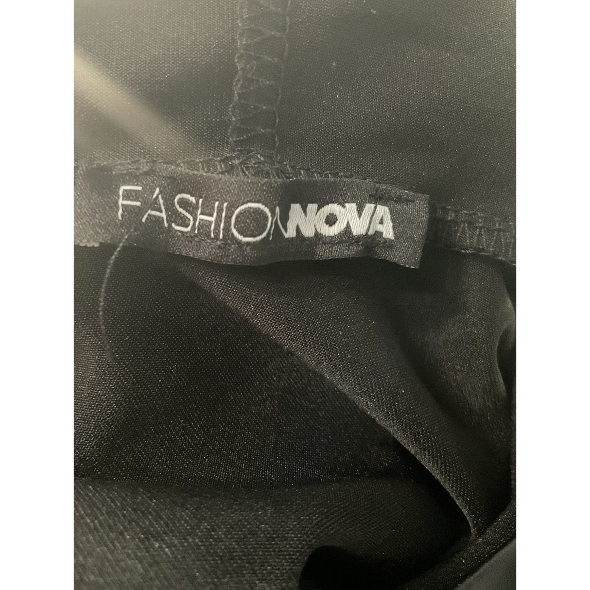 Fashion Nova Black Faux Leather Hoodie