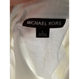 Mens Michael Kors White Cotton Polo Shirt