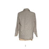 Fashion Nova Men's Beige Linen Button-Up Shirt