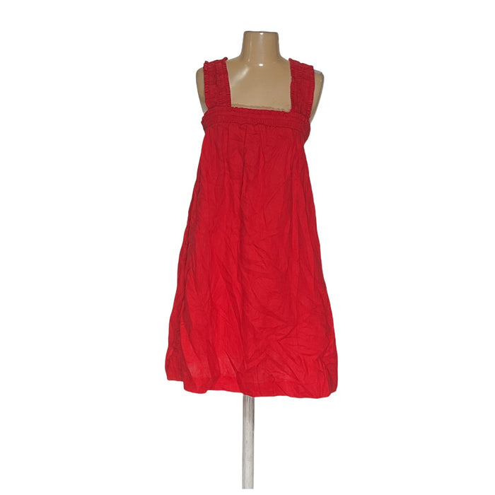 Everlane Red Linen Midi Shift Dress