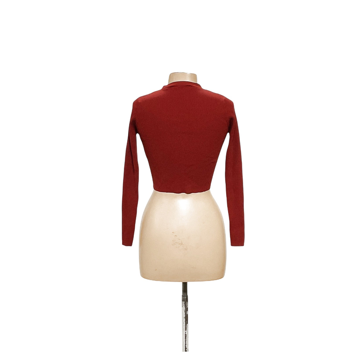 ZARA Red Viscose Knit Blouse - Women's S