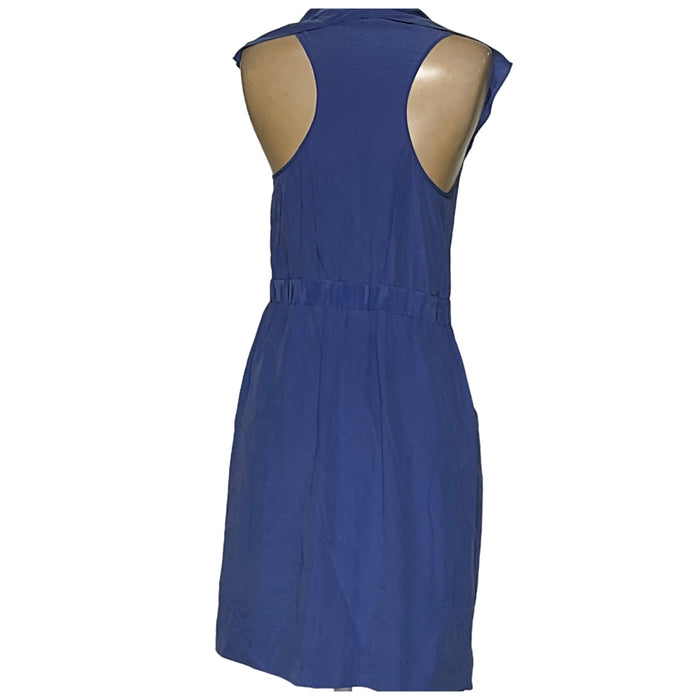 BCBGMAXAZRIA Blue Blouson Midi Dress XS