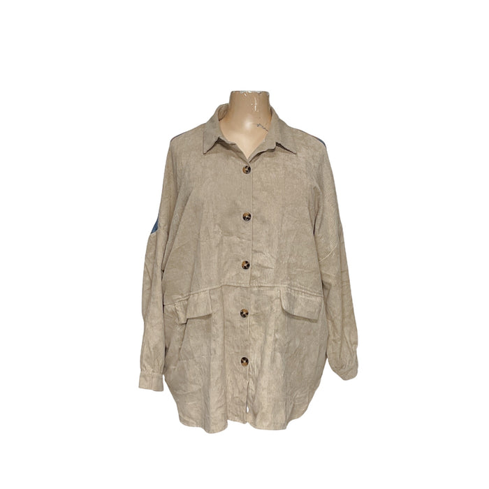 Davi & Dani Beige Plus Size Jacket