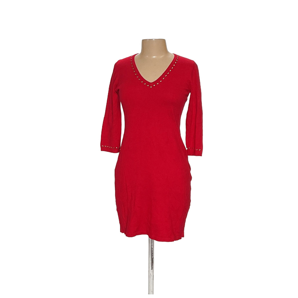 Calvin Klein Red Midi A-Line Dress