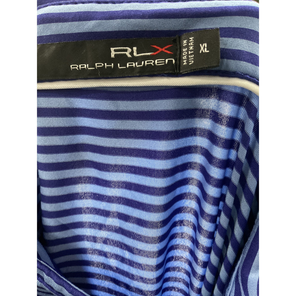 Ralph Lauren Blue Striped Polo Shirt XL