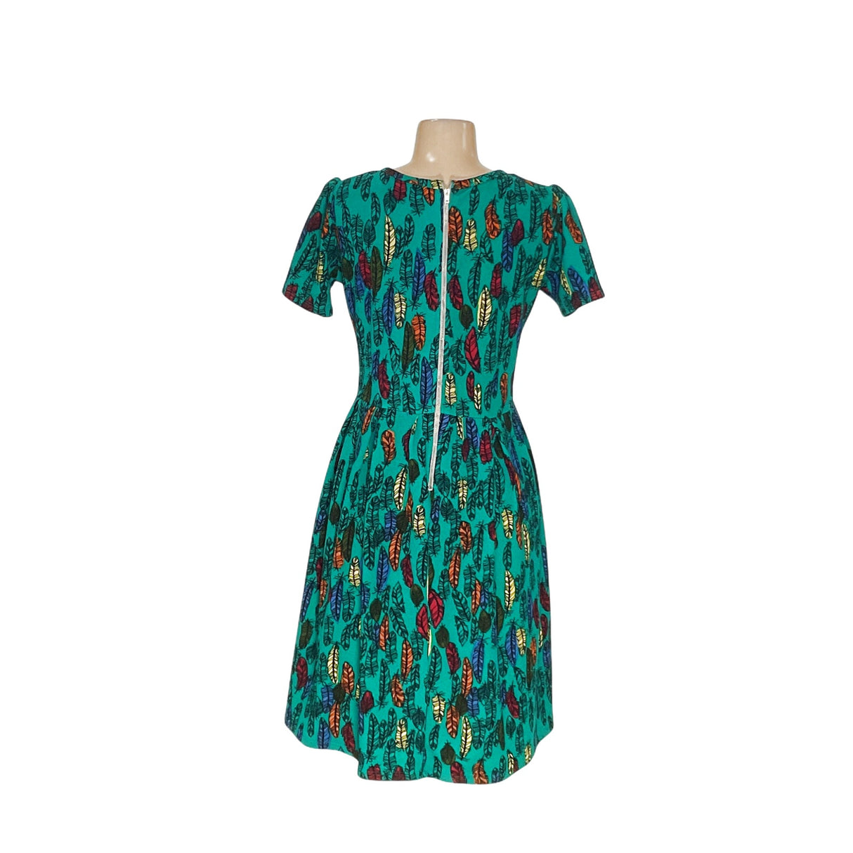 Lularoe Green Graphic Print A-Line Dress