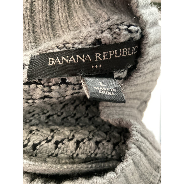 Banana Republic Gray Cotton Pullover Sweater L