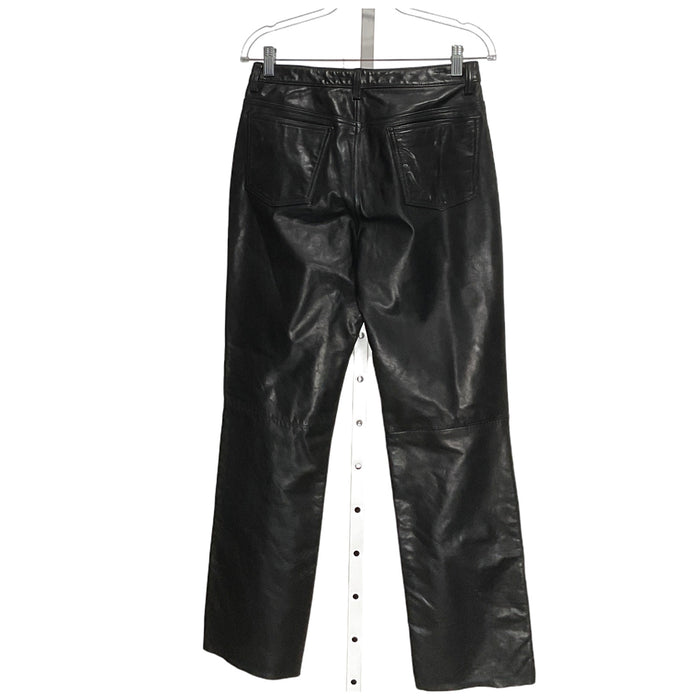 Banana Republic Women's Black Leather Ankle Pants Size 6