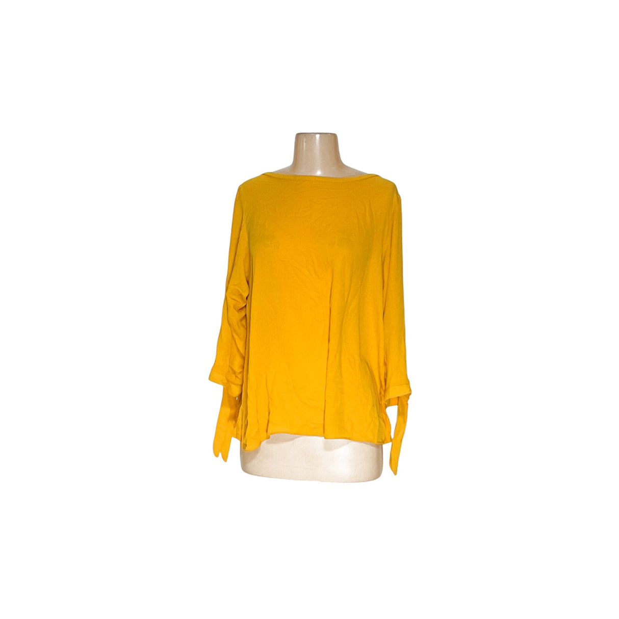 LOFT Yellow Rayon Blouse, L