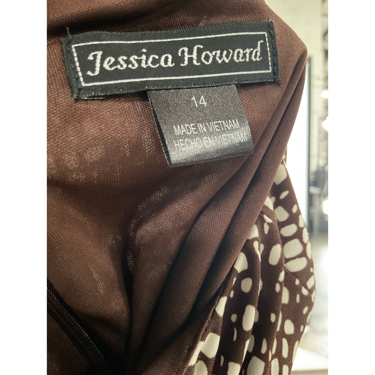 Jessica Howard Brown Blouson Midi Dress Size 14