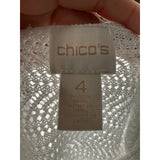 Chico's White Cotton Blouse Size 4