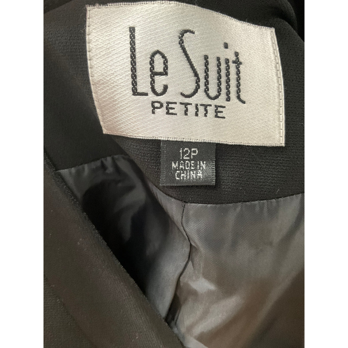 Le Suit Black Blazer, Size 12P