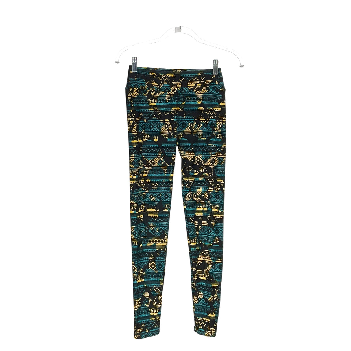 Lularoe Green Graphic Print Leggings - One Size