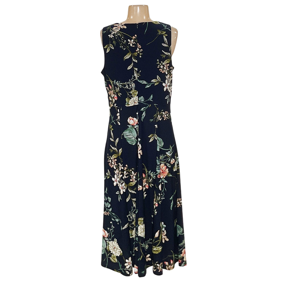 Anne Klein Blue Floral A-Line Dress - Size 8