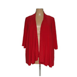 Catherines Women's Red Cotton Cardigan - Size 2X