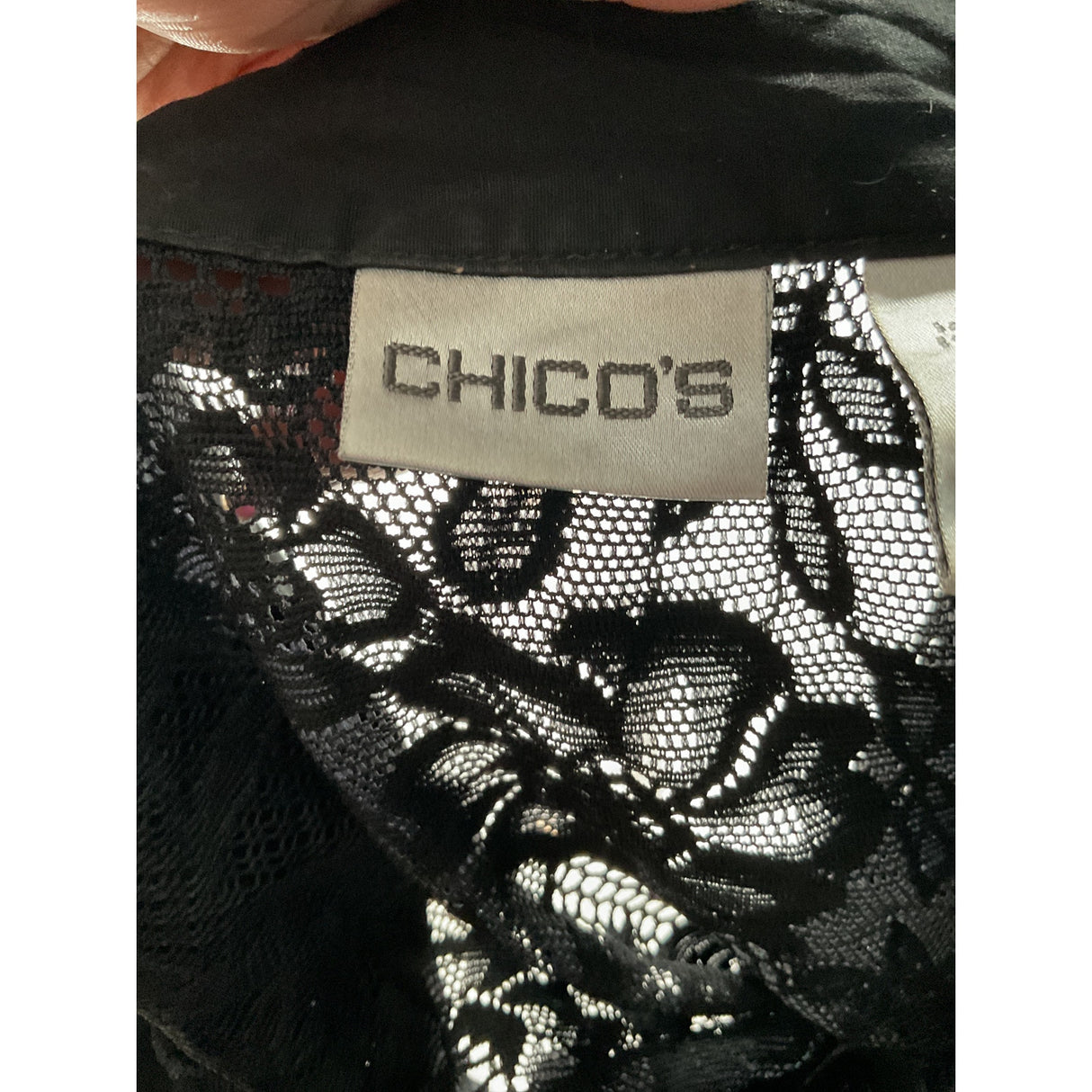 Chico's Women's Black Button-Up Top - Size 3