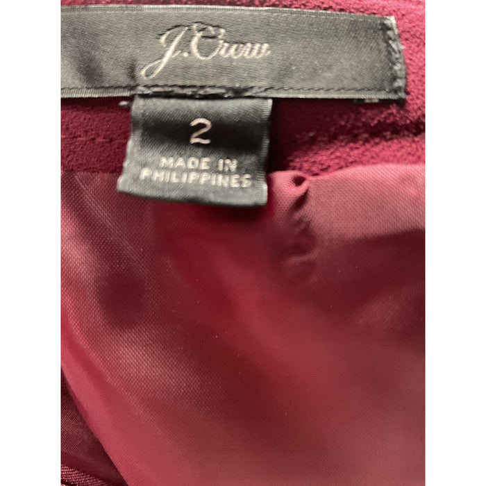 J. CREW A-Line Skirt - Red (Size 2)