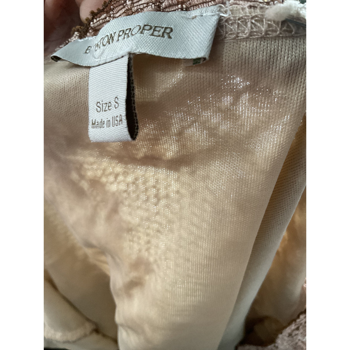 Boston Proper Beige Rayon Blouse