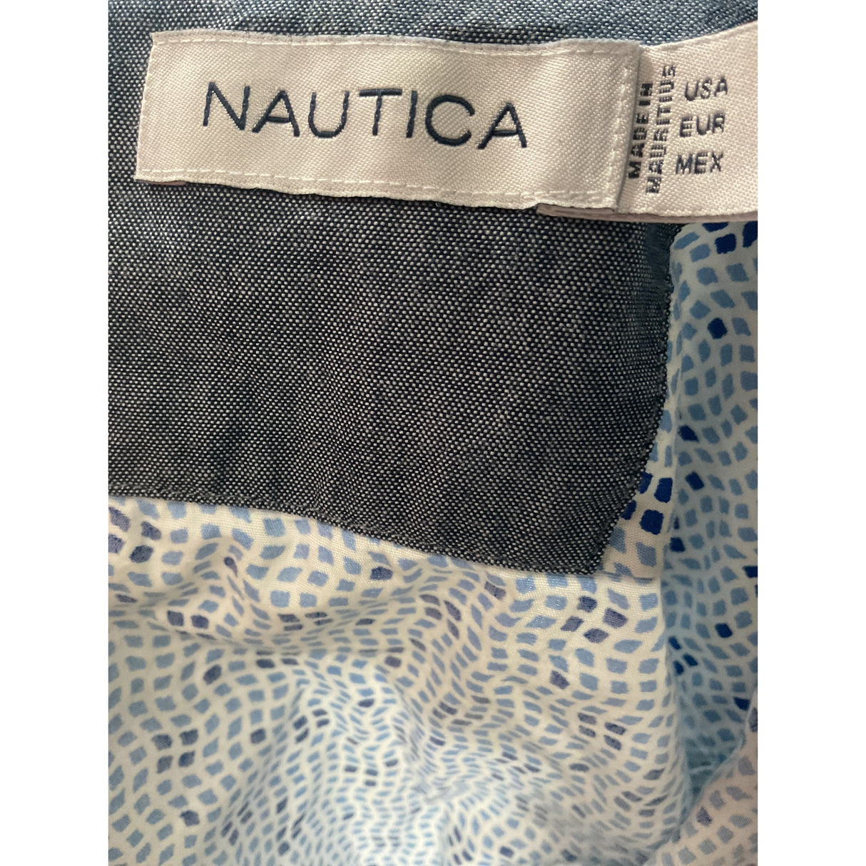 Nautica Blue Button-Up Shirt