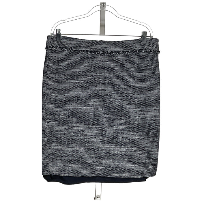 Karl Lagerfeld Gray A-Line Cotton Midi Skirt