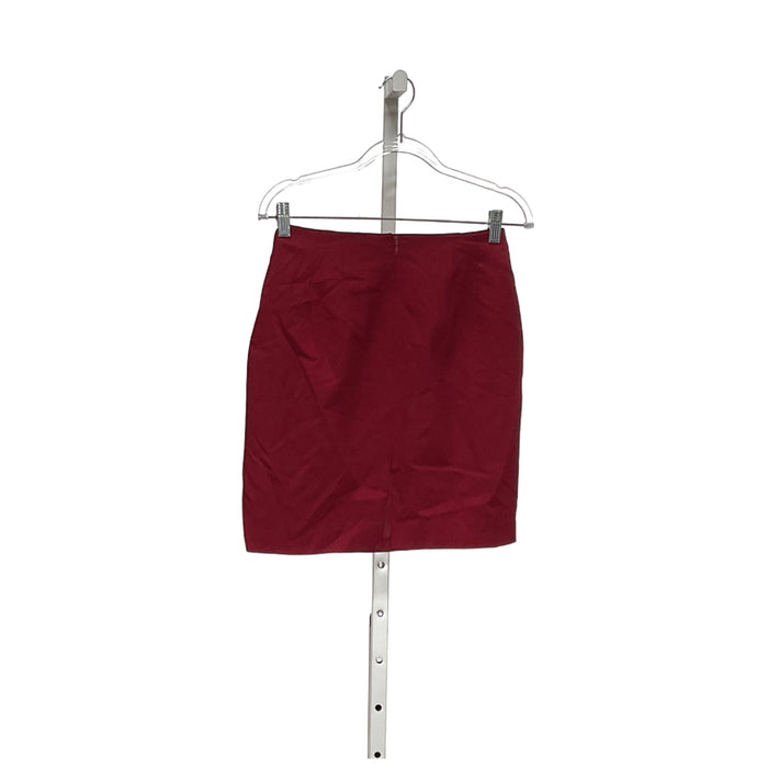 Lord & Taylor Petite Red Wool Mini Skirt