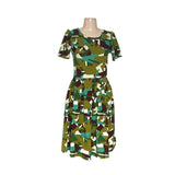 Lularoe Green Geometric Midi Dress - Size S