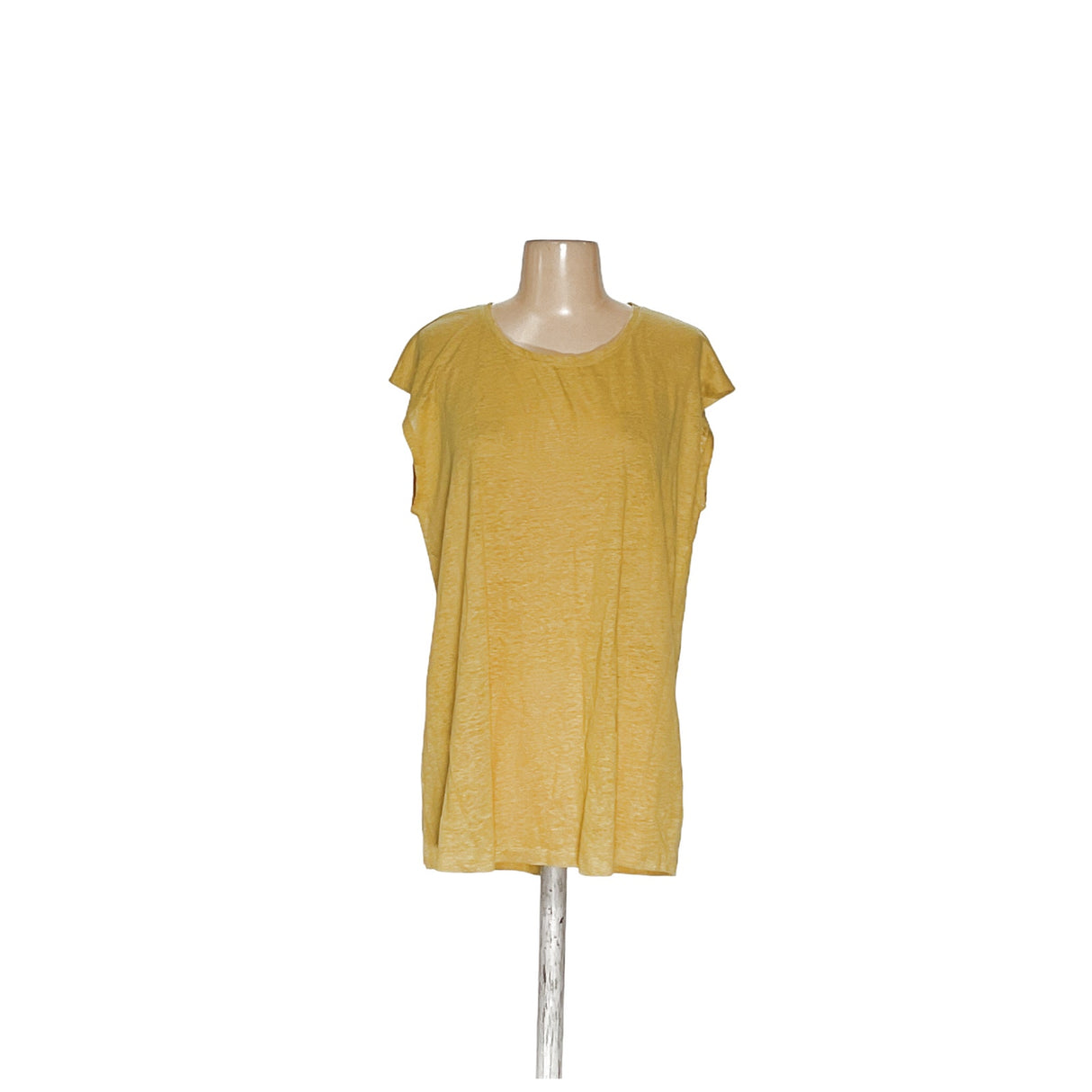 Tahari Yellow Canvas Blouse - Size L