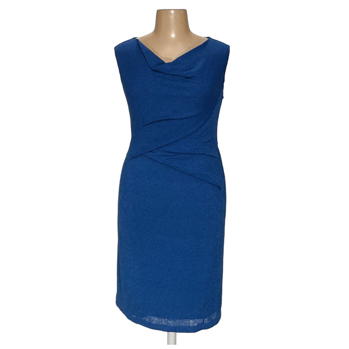 Nine West Blue Midi Shift Dress Size 14