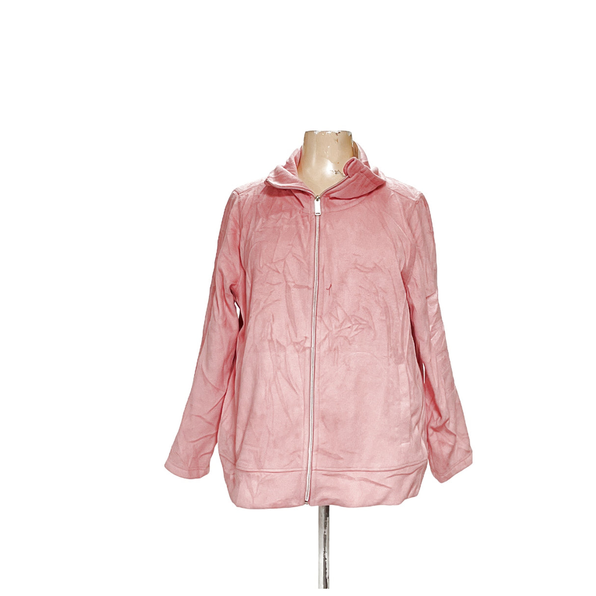 DKNY Pink Full Zip Sweater - Women's 2X