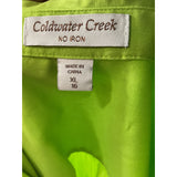 Coldwater Creek Green Button-Up Top XL