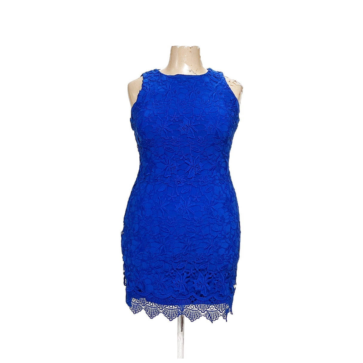 Lauren Ralph Lauren Blue Midi Sheath Dress