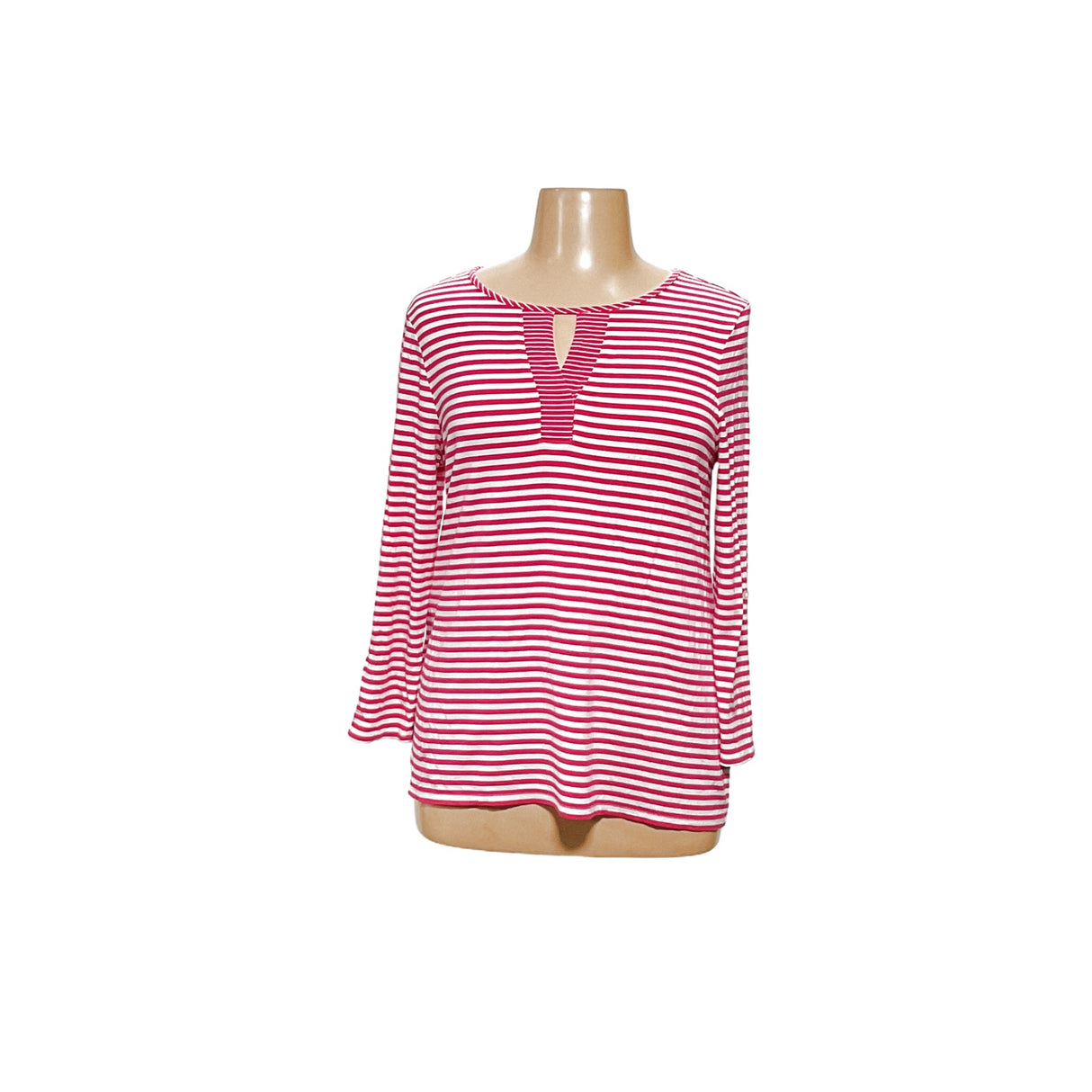 Chico's Striped Rayon Blouse - Multicolor, Size 2