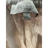 Talbots Beige Linen Capri Pants, Size 2P