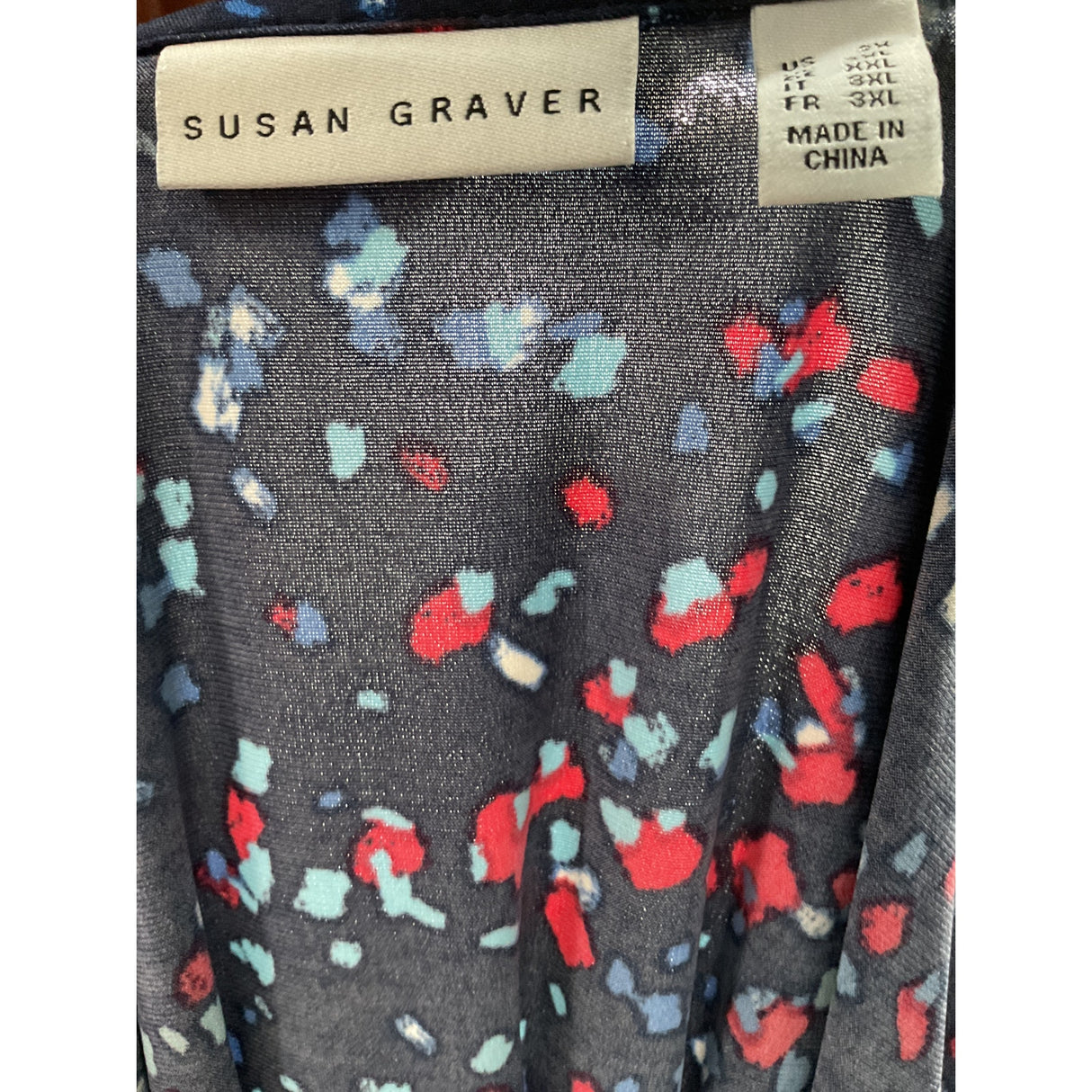 Susan Graver Multicolor Blouse - 2X