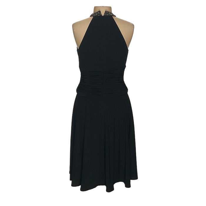 Cachet Black A-Line Midi Dress - Women's Size 10