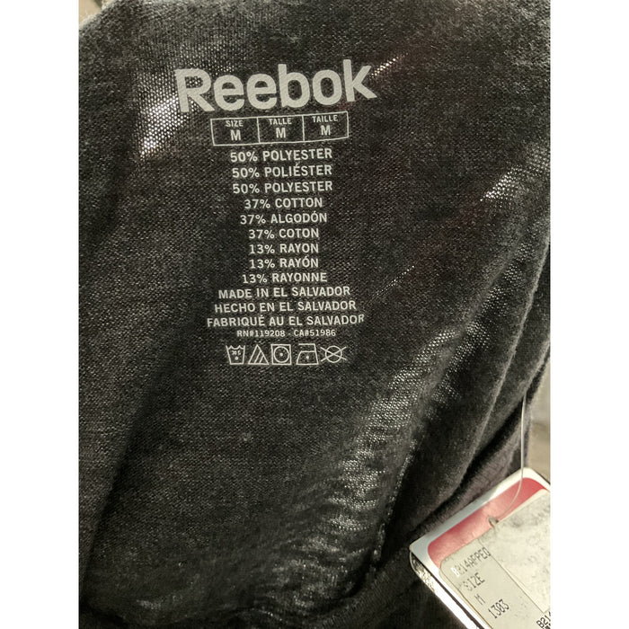 Reebok Gray Polyester T-Shirt M Men's