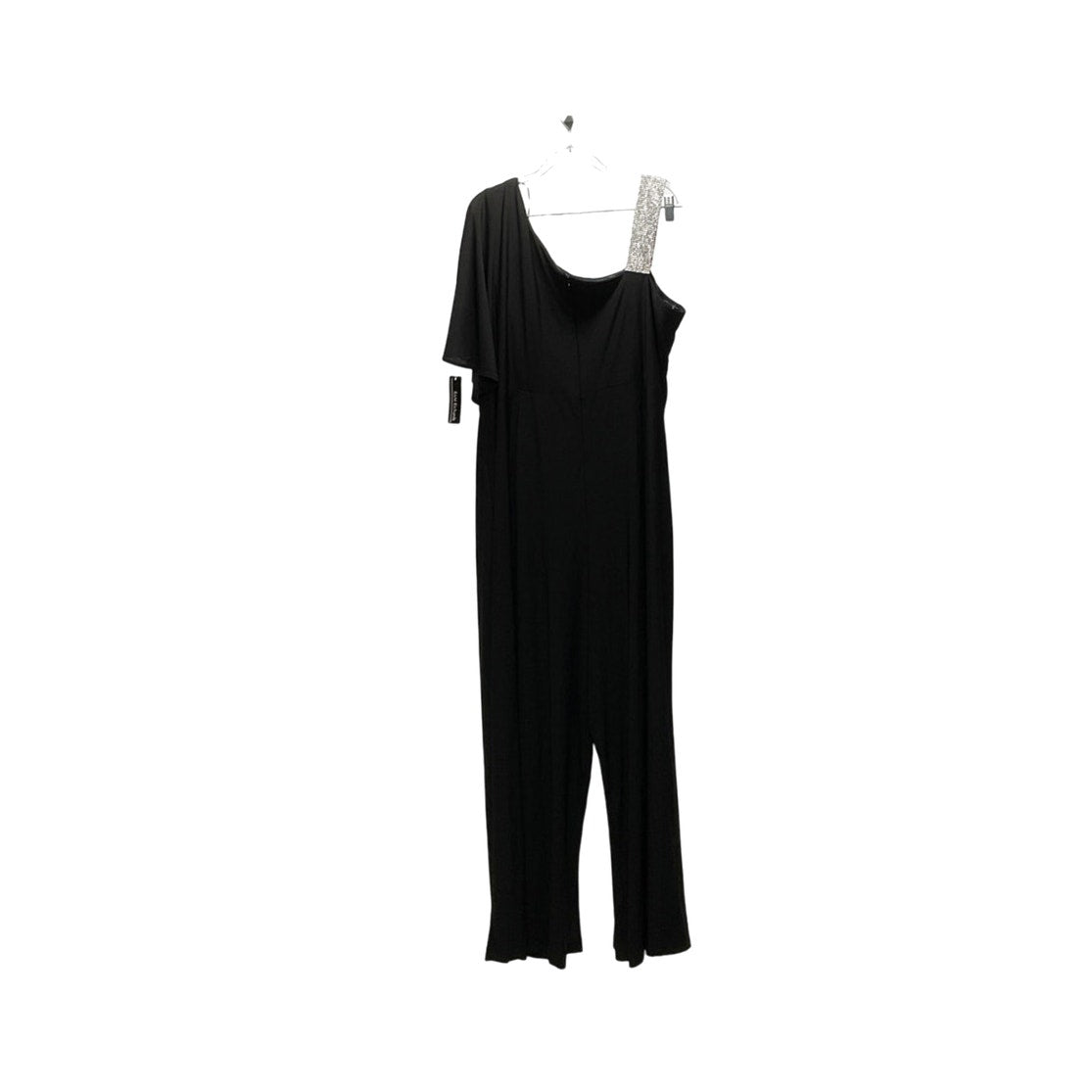 R&M Richards Black Plus Size Cotton Jumpsuit