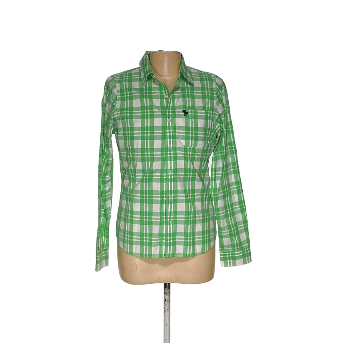 Abercrombie & Fitch Men's Green Dress Shirt