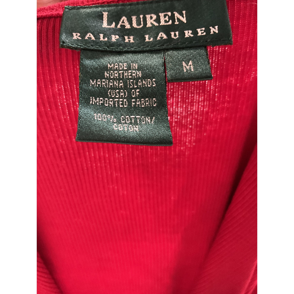 Lauren Ralph Lauren Red Cotton Blouse, Size M